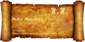 Muhr Marcell névjegykártya